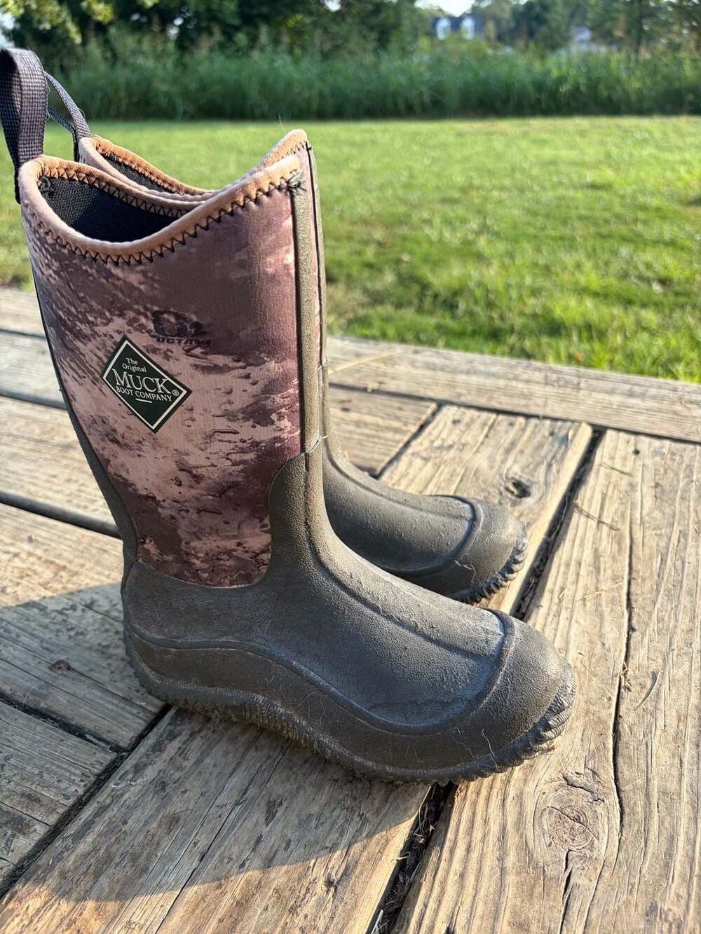 Muck Boot Company Kids Hale Camo Brown Realtree Waterproof - Size 1 US